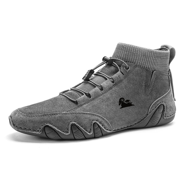 Fleece-lined Handmade Cotton Shoes Men