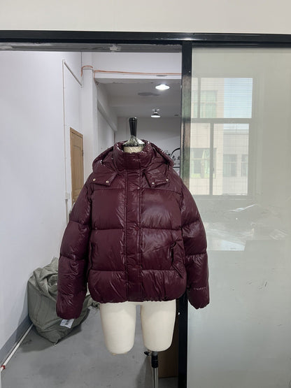 High-end Sophisticated Hooded Cotton Coat With A Zip-up Designwarm And Perfect For Commuting