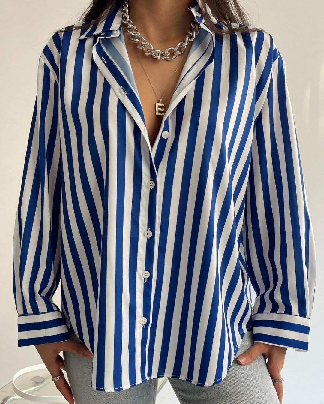 Lightweight Street-style Casual Long-sleeve Striped Shirt
