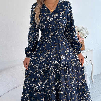 Womens SummerAutumn Slimming Youth-Enhancing Sweet Dress