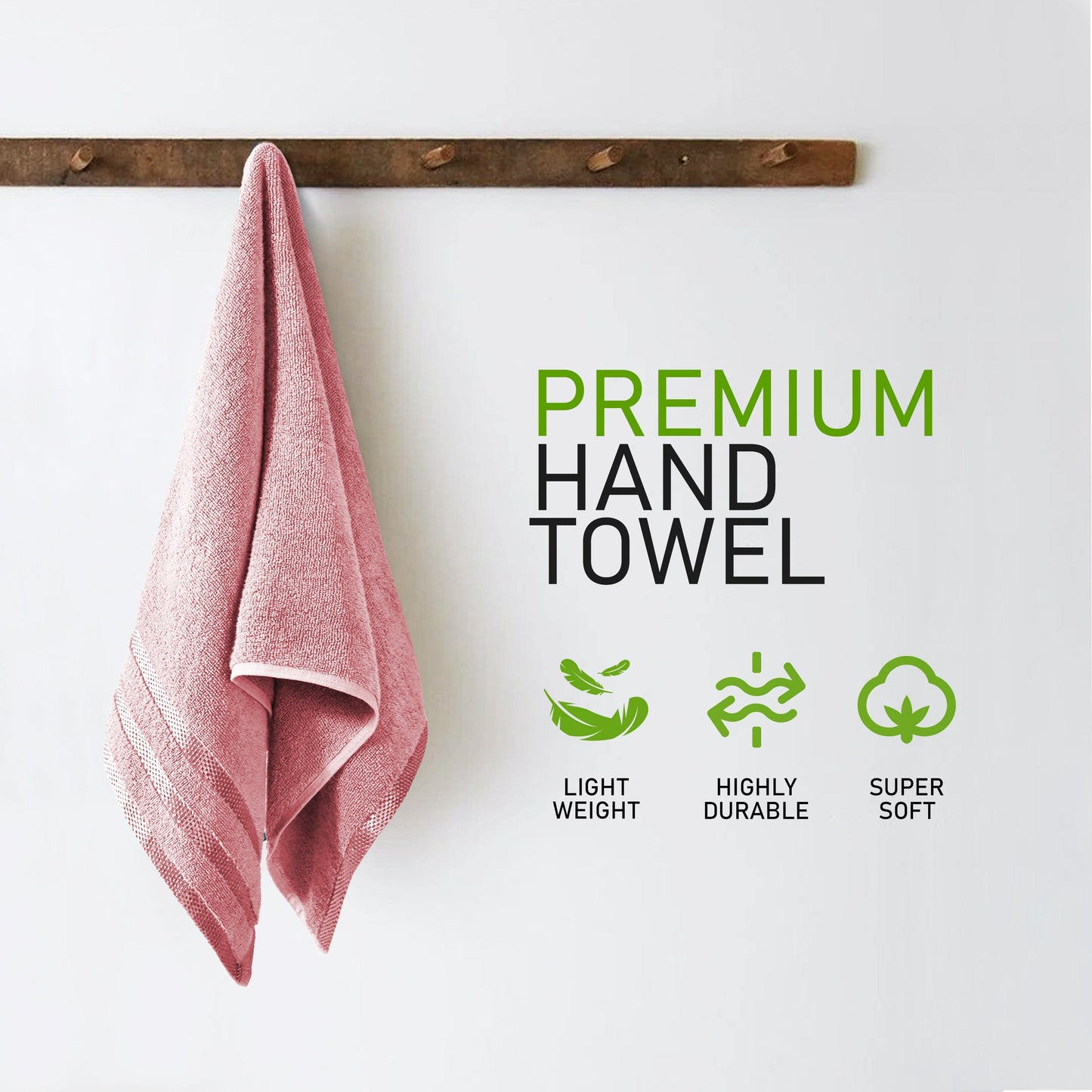 Belmont Viscose Stripe Pink Towels 100% Cotton Hotel Quality Super Absorbent 10 Piece Bale Set, 4 Hand Towel & 12 Face Cloths by OLIVIA ROCCO