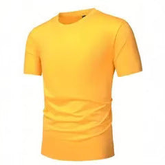 Mens Fashion Sports T-Shirt Casual Stretch Crew Neck