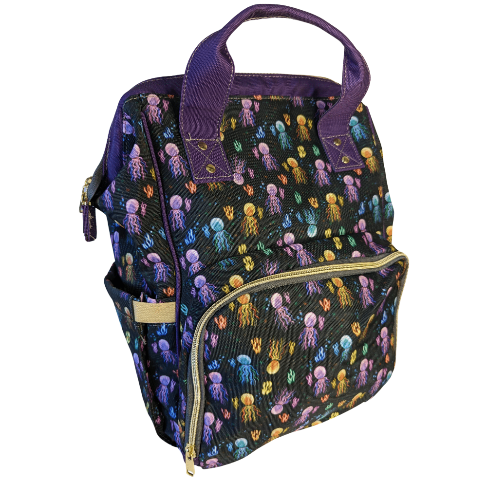 Black Baby Changing Bag - Squidding Around