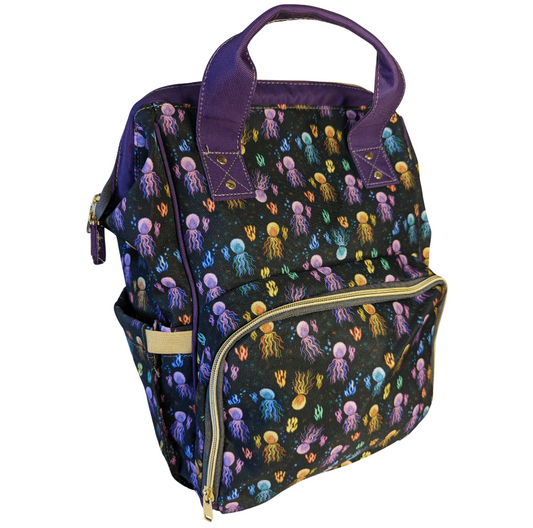 Black Baby Changing Bag - Squidding Around