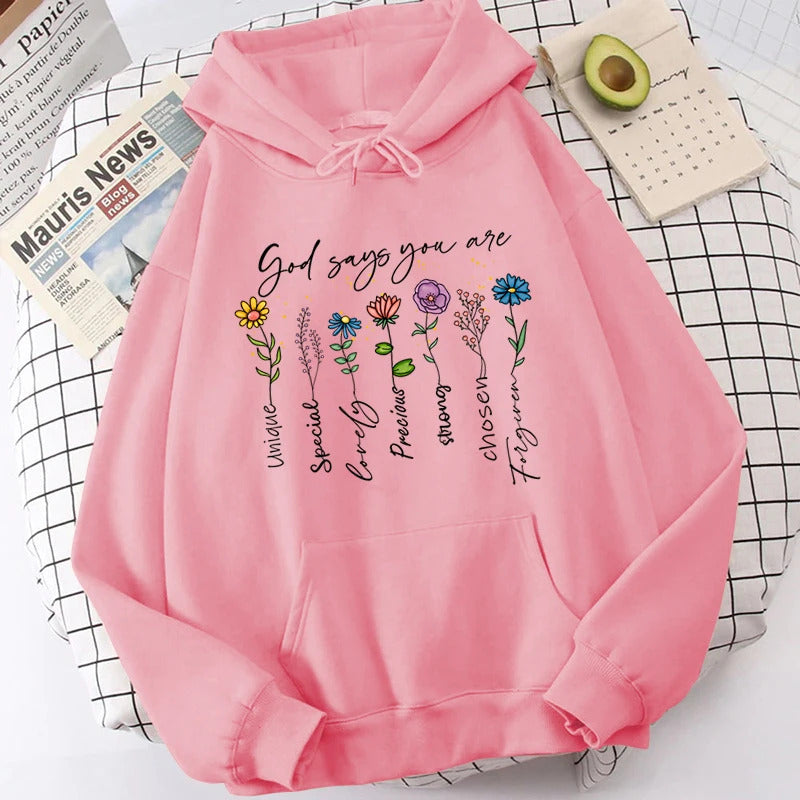 Fashion Funny Flower God Says You Are Unique Special Print