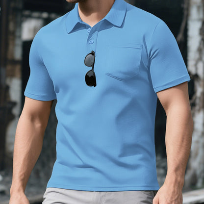 Men's Loose Short Sleeve Lapel Sport Casual