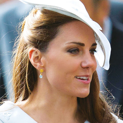 Classic Athena Drop Earrings: Moonstone