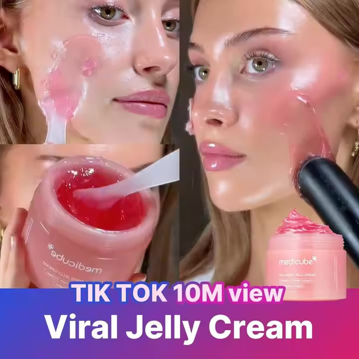 Korean Skincare Niacinamide Hydrolyzed Collagen Boosts Skin's Hydration Glow Medicube Collagen Jelly Cream