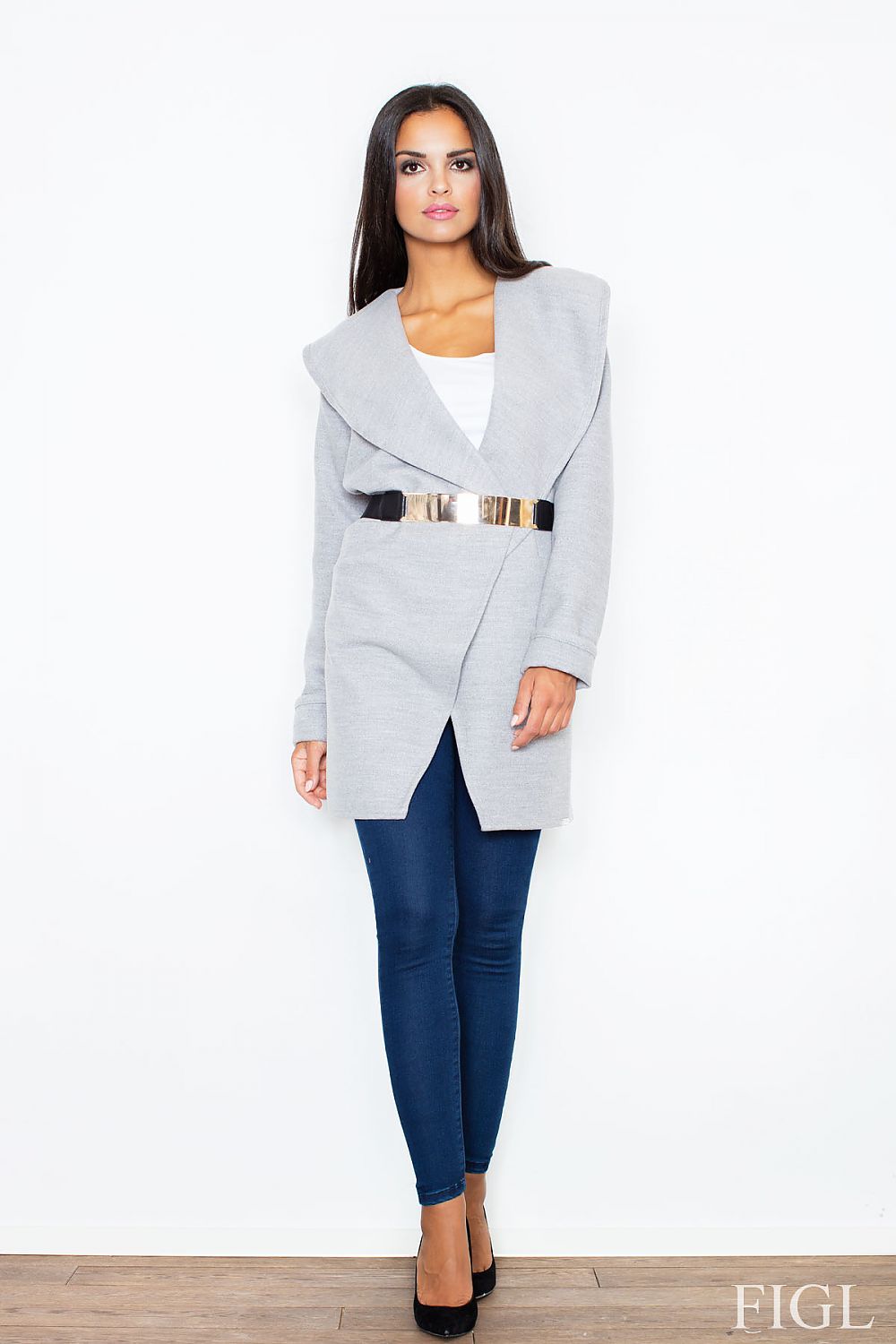 Belted Women’s Coat - Stylish Mid Length Coat
