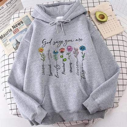 Fashion Funny Flower God Says You Are Unique Special Print