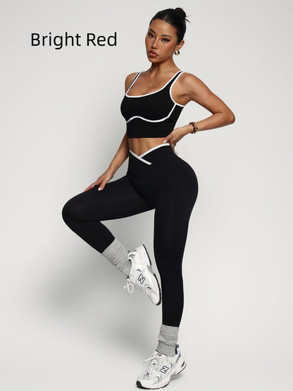 Sports Bra And Fitness Yoga Pants Yoga Outfit Two-Piece Set
