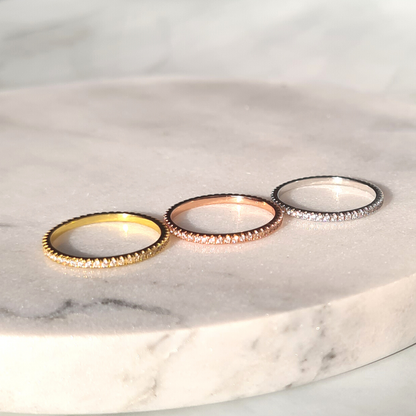 Slim Full Eternity Ring (1.2 mm) in Gold