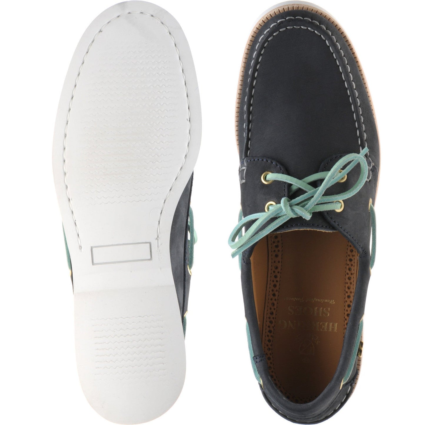 Herring Cordelia ladies rubber-soled deck shoes in navy nubuck