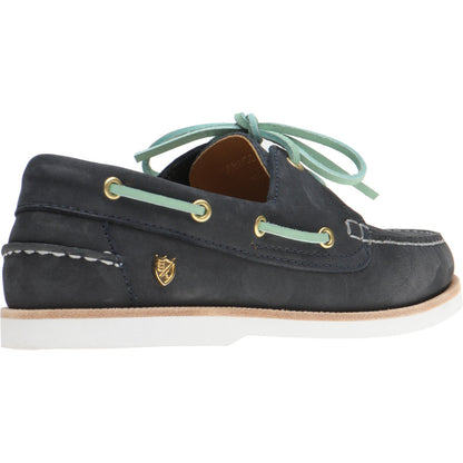 Herring Cordelia ladies rubber-soled deck shoes in navy nubuck