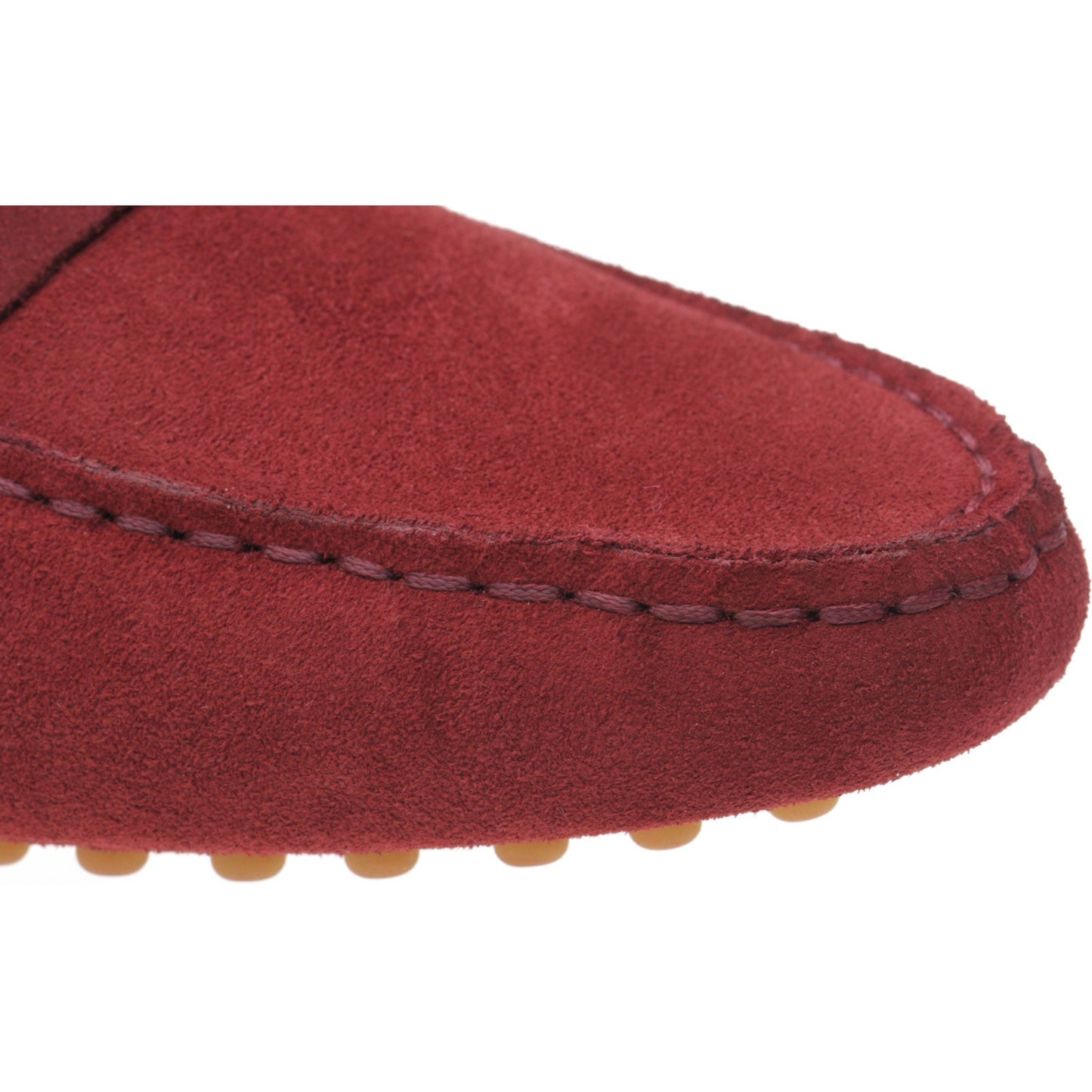 Herring Louisa ladies rubber-soled driving moccasins in burgundy suede