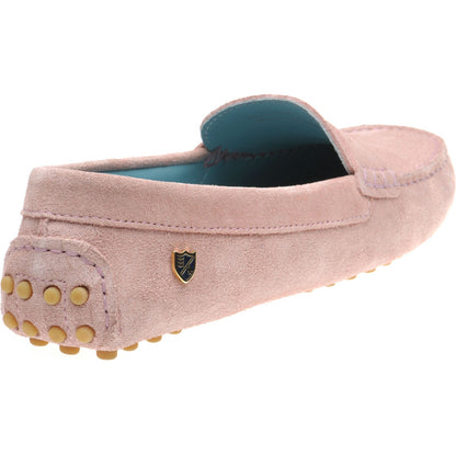 Herring Louisa ladies rubber-soled driving moccasins in ice pink