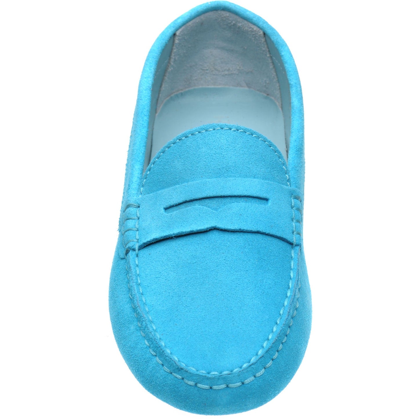 Herring Louisa ladies rubber-soled driving moccasins in turquoise suede