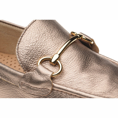 Herring Scarlette ladies rubber-soled loafers in gold