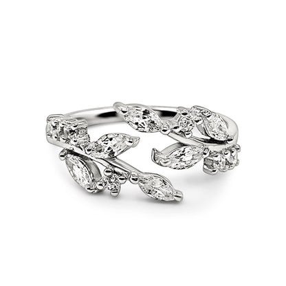 Adjustable Leaf Ring in Sterling Silver