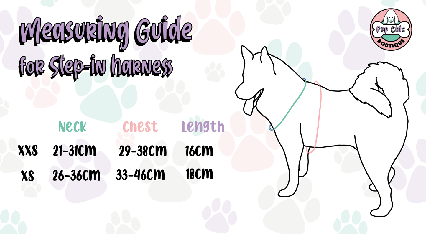 Power Peacock Step-In Adjustable Harness – Easy, Comfy & Made for Stylish Small Dogs!