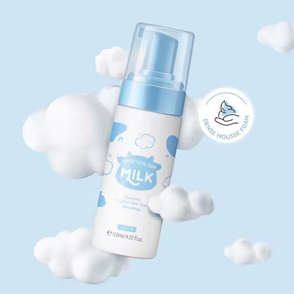 LAIKOU Milk Mousse Cleansing Facial Cleanser Brightening Moisturizing Face Foam 120ml