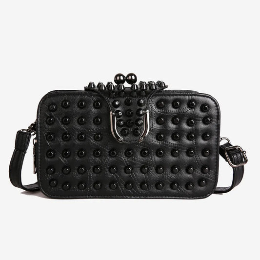Trendy Rivet Embellished Ladies Crossbody Bag New Style Single Shoulder Bag Fashionable Clutch Small Square Bag For Women