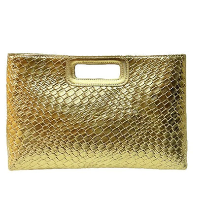 Fashionable Women's Handbag New Luxury Clutch Bag Shoulder Crossbody Bag Elegant Evening Bag Snake Skin Pattern Chain Element