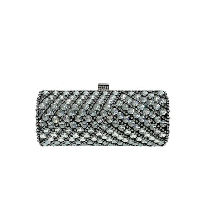 Elegant Evening Clutch Bag Women's High-End Rhinestone Decorated Dress Bag Full Diamond Bag French Bread Bag Banquet Bag