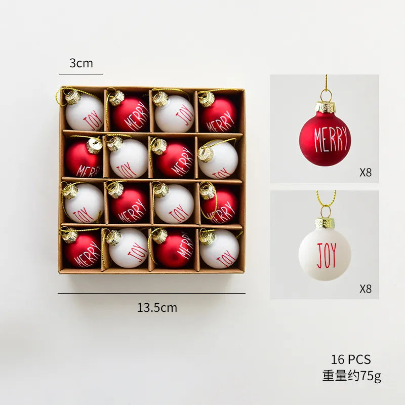 New Christmas Decoration Christmas Glass Ball Pendant Christmas Tree Decoration Painted Ball Pendant Scene Layout