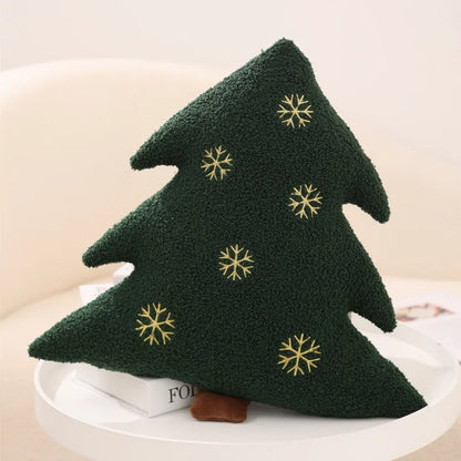 Christmas Decorative Cushion Santa Claus Toy Apple Peaceful Fruit Christmas wreath Cushion Gingerbread Man Cartoon Style