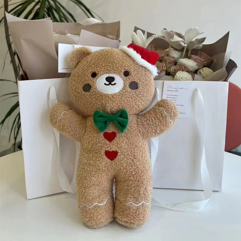 Christmas Decorative Cushion Santa Claus Toy Apple Peaceful Fruit Christmas wreath Cushion Gingerbread Man Cartoon Style