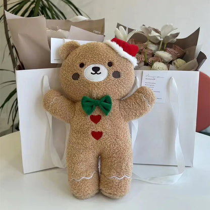 Christmas Decorative Cushion Santa Claus Toy Apple Peaceful Fruit Christmas wreath Cushion Gingerbread Man Cartoon Style