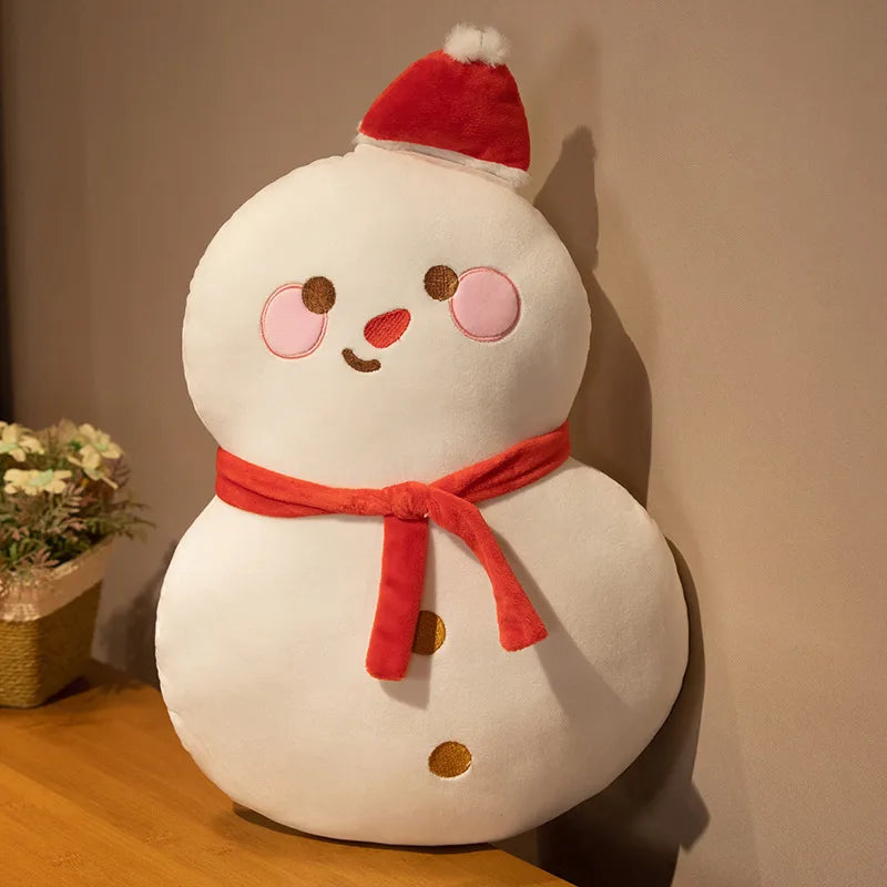 Christmas Decorative Cushion Santa Claus Toy Apple Peaceful Fruit Christmas wreath Cushion Gingerbread Man Cartoon Style