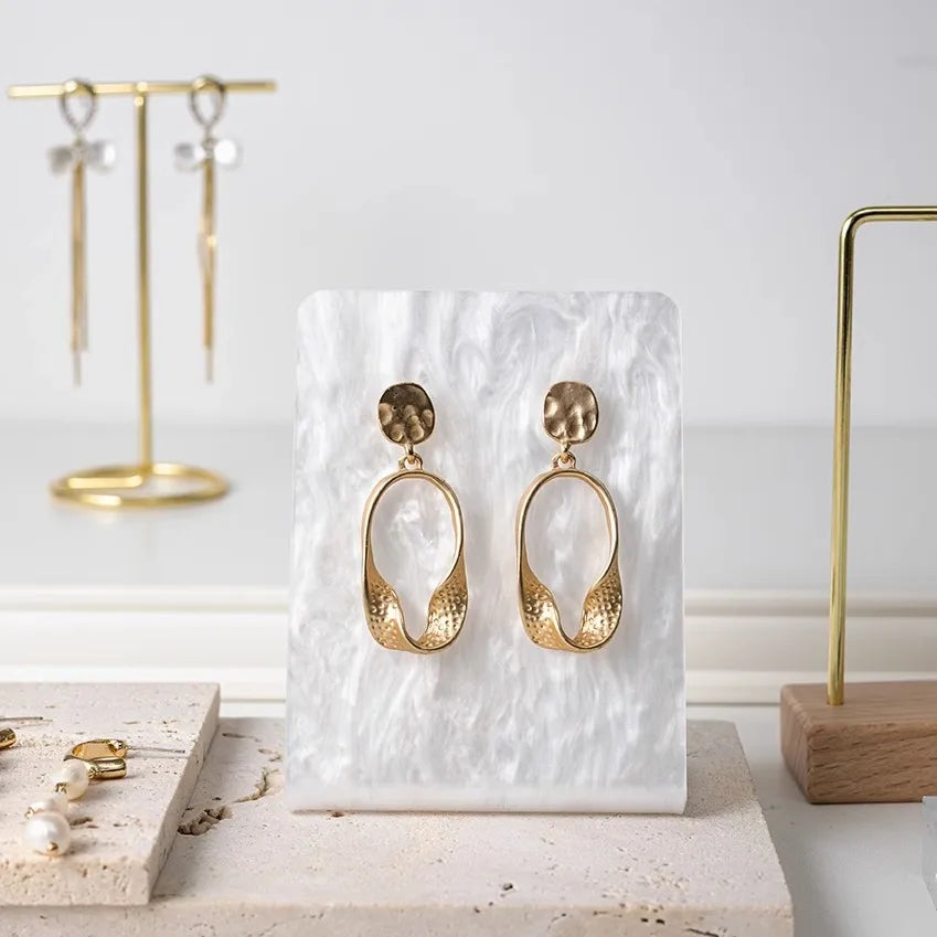 Acrylic Earring Display Stand Cloud Pattern Jewelry Storage Organizer Nordic Style Photo Prop For Ear Studs And Hoops