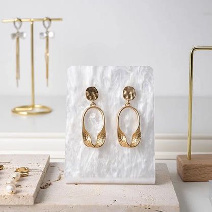 Acrylic Earring Display Stand Cloud Pattern Jewelry Storage Organizer Nordic Style Photo Prop For Ear Studs And Hoops