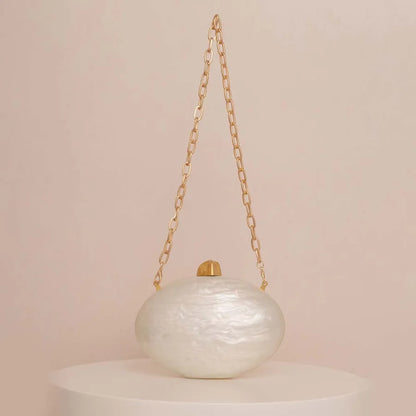 Acrylic Evening Bag Handheld Wedding Women's Shoulder Crossbody Fashionable Ladies Elliptical Acrylic Tote Bag