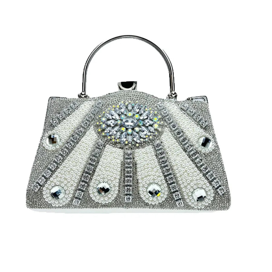 New Elegant Large Capacity Women's Bag Luxury Crossbody Dinner Bag KTV Princess Versatile Square Bag Fashion Lock Buckle Diamond