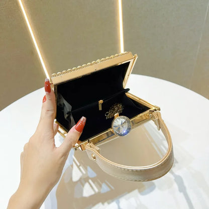 New Evening Bag Diamond Embellished Cheongsam Shoulder Crossbody Phone Bag For Dinner Party Sparkling Single Strap Handbag
