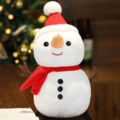 Christmas Decorative Cushion Santa Claus Toy Apple Peaceful Fruit Christmas wreath Cushion Gingerbread Man Cartoon Style