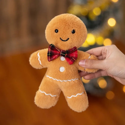 Christmas Decorative Cushion Santa Claus Toy Apple Peaceful Fruit Christmas wreath Cushion Gingerbread Man Cartoon Style