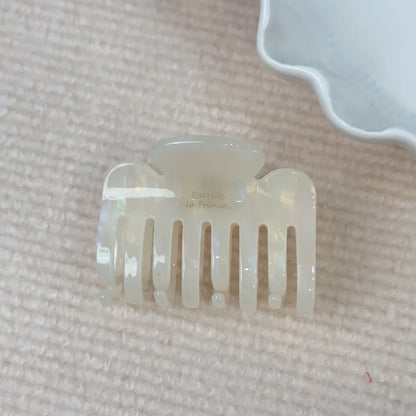 New Style Gold Label Letter Simple Acetate Square Hair Clip Women's Half Updo Medium Size Shark Clip Hair Accessories