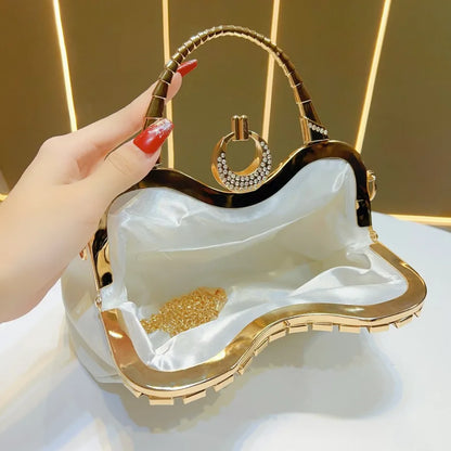 New Retro Folded Handbag Large Capacity Single Shoulder Bag Evening Bag Simple Ladies Crossbody Bag Dumpling Shape Pu Bag