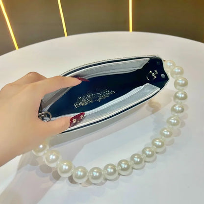 Elegant Evening Bag Women's Handbag Beaded Crystal Clutch French Style Dress Handheld Crossbody Ball Gown Satchel Oval Shape