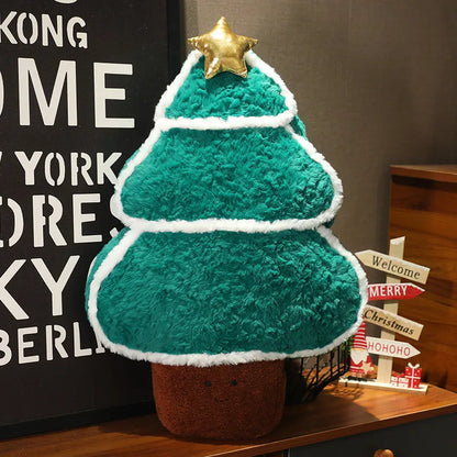 Christmas Decorative Cushion Santa Claus Toy Apple Peaceful Fruit Christmas wreath Cushion Gingerbread Man Cartoon Style