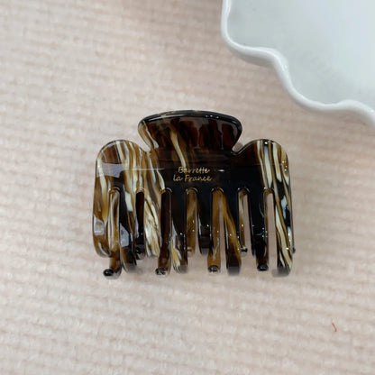 New Style Gold Label Letter Simple Acetate Square Hair Clip Women's Half Updo Medium Size Shark Clip Hair Accessories