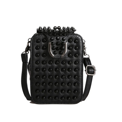 Trendy Rivet Embellished Ladies Crossbody Bag New Style Single Shoulder Bag Fashionable Clutch Small Square Bag For Women