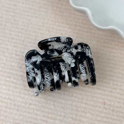 New Style Gold Label Letter Simple Acetate Square Hair Clip Women's Half Updo Medium Size Shark Clip Hair Accessories
