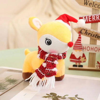 Christmas Decorative Cushion Santa Claus Toy Apple Peaceful Fruit Christmas wreath Cushion Gingerbread Man Cartoon Style