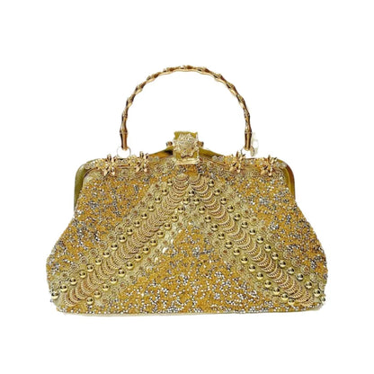 New Diamond Embedded Handbag Evening Dress Bag Ball Elegance Lady Clutch Crossbody PVC Pillow Shape Fashion Shoulder Strap