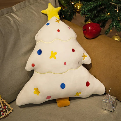 Christmas Decorative Cushion Santa Claus Toy Apple Peaceful Fruit Christmas wreath Cushion Gingerbread Man Cartoon Style